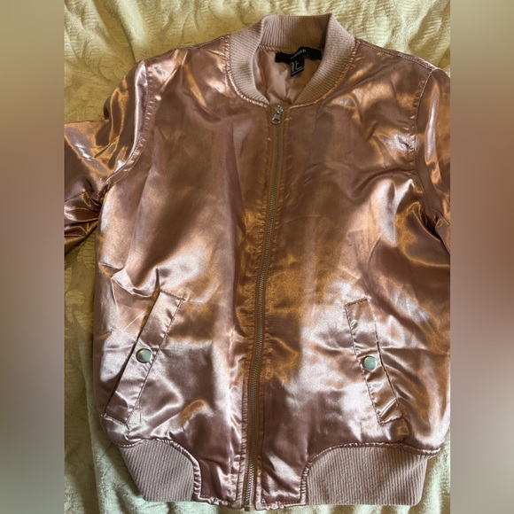 Metallic Pink Bomber Jacket - Picture 11 of 12